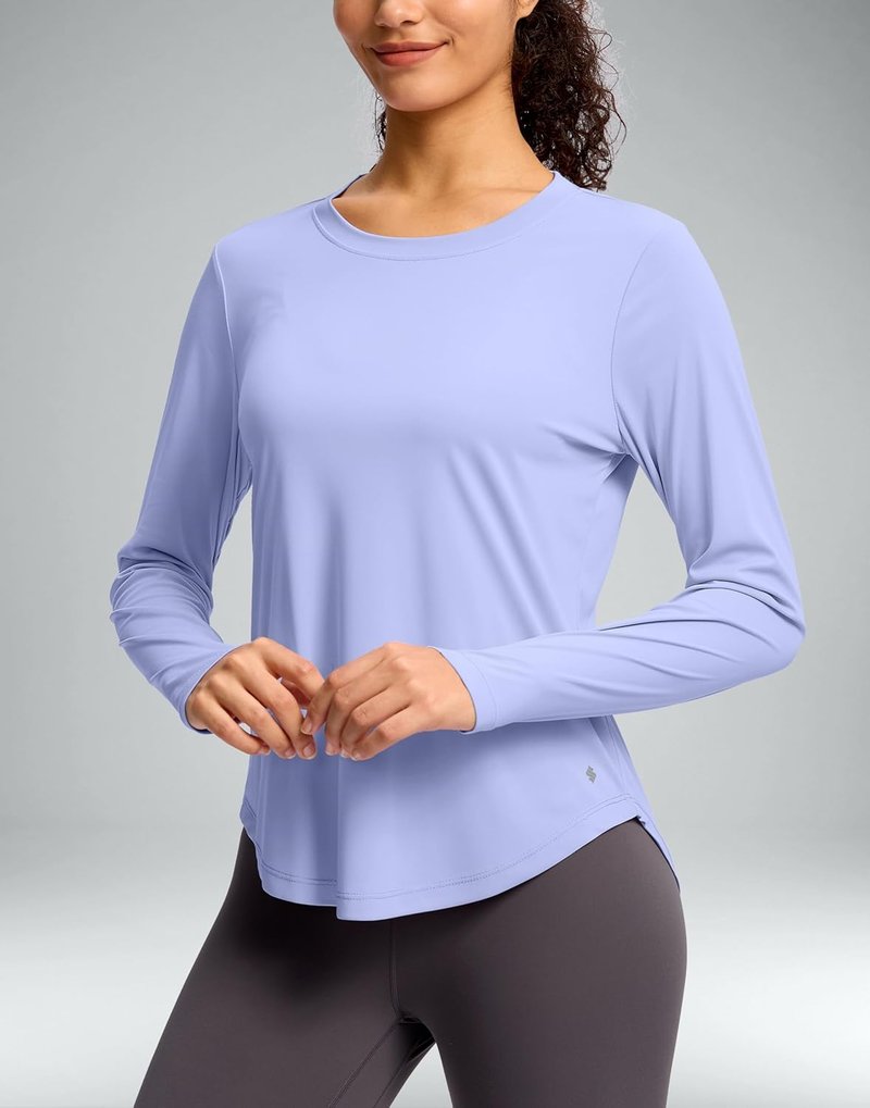 UPF 50+ Women's Sun Protection Shirt - Lightweight Long Sleeve Rash Guard for Hiking & Workouts