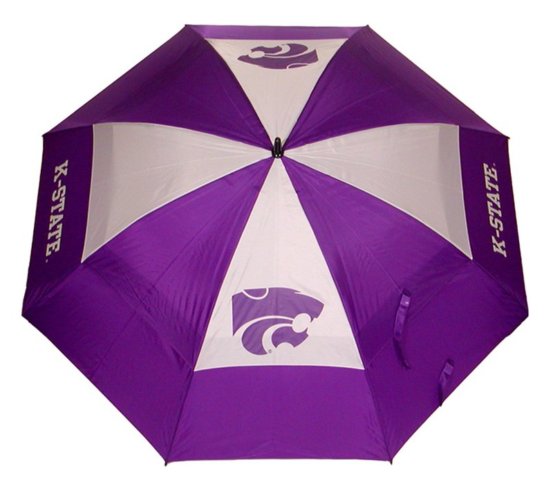 Team Golf NCAA Kansas State Wildcats Golf Umbrella 62" Golf Umbrella with Protective Sheath, Double Canopy Wind Protection Design, Auto Open Button