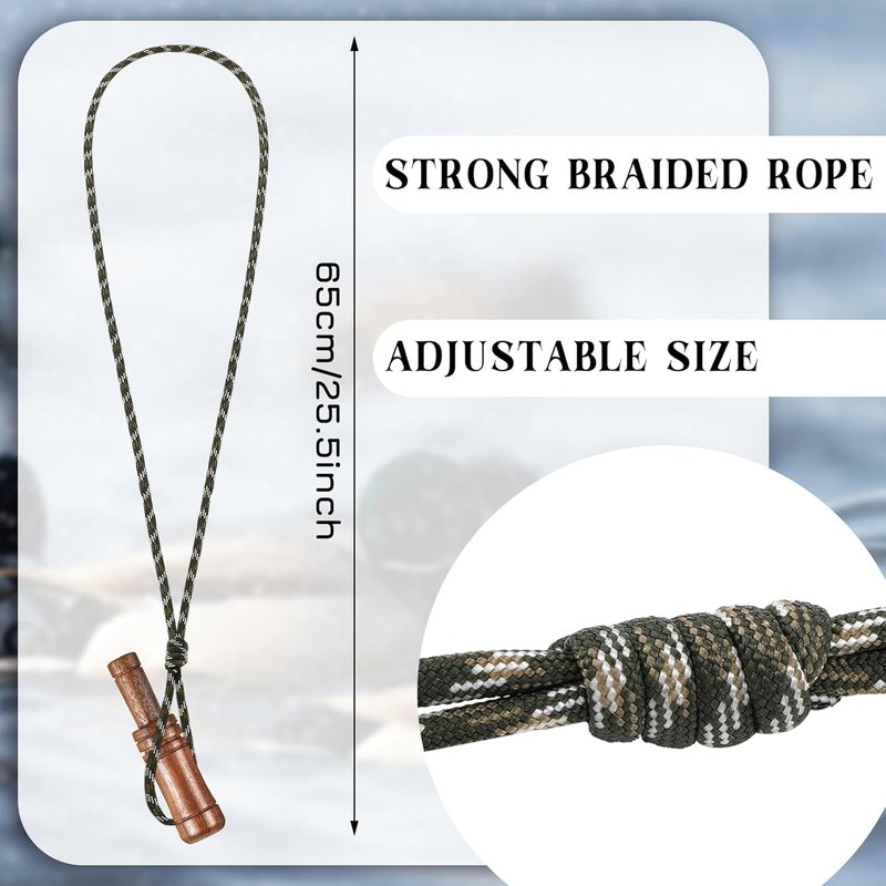 Leyndo Duck Call Lanyard - Adjustable Hunting Accessory for Waterfowl | 2 Pcs Set, Perfect Gift for Outdoor Enthusiasts