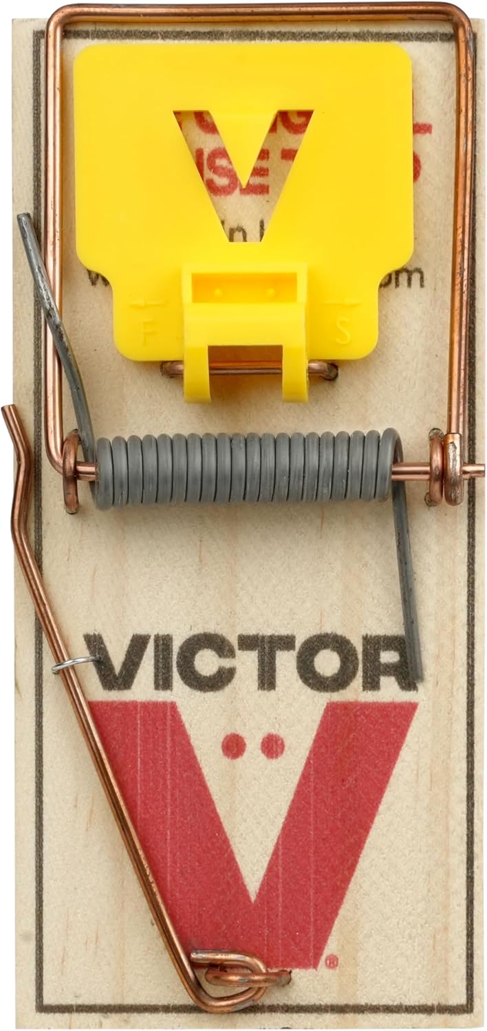 Victor Mouse Traps - Eco-Friendly Wooden Mouse Traps with Plastic Pedal | 12 Pack