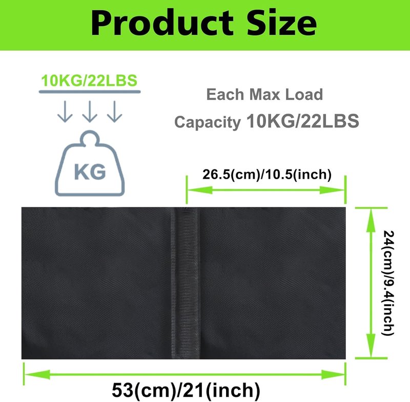 Photography Sand Weight Bags - Heavy Duty Saddlebags for Backdrop Stands & Tripods | 4-Pack