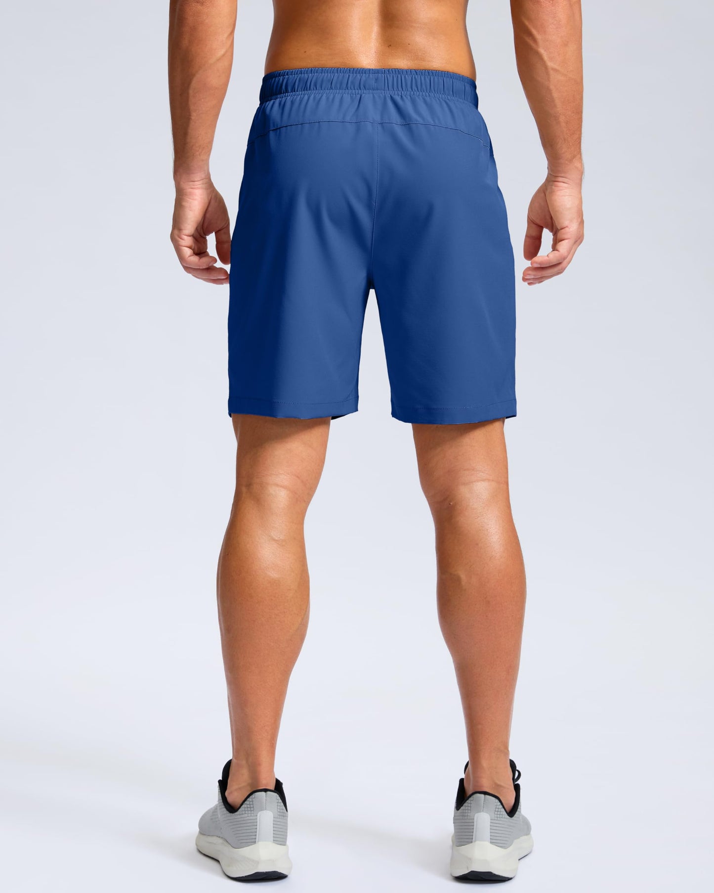 G Gradual Men's Athletic Running Shorts with Zipper Pockets Quick Dry 7"/ 5"/ 9" Workout Gym Shorts for Basketball Hiking(Royal Blue,7M)