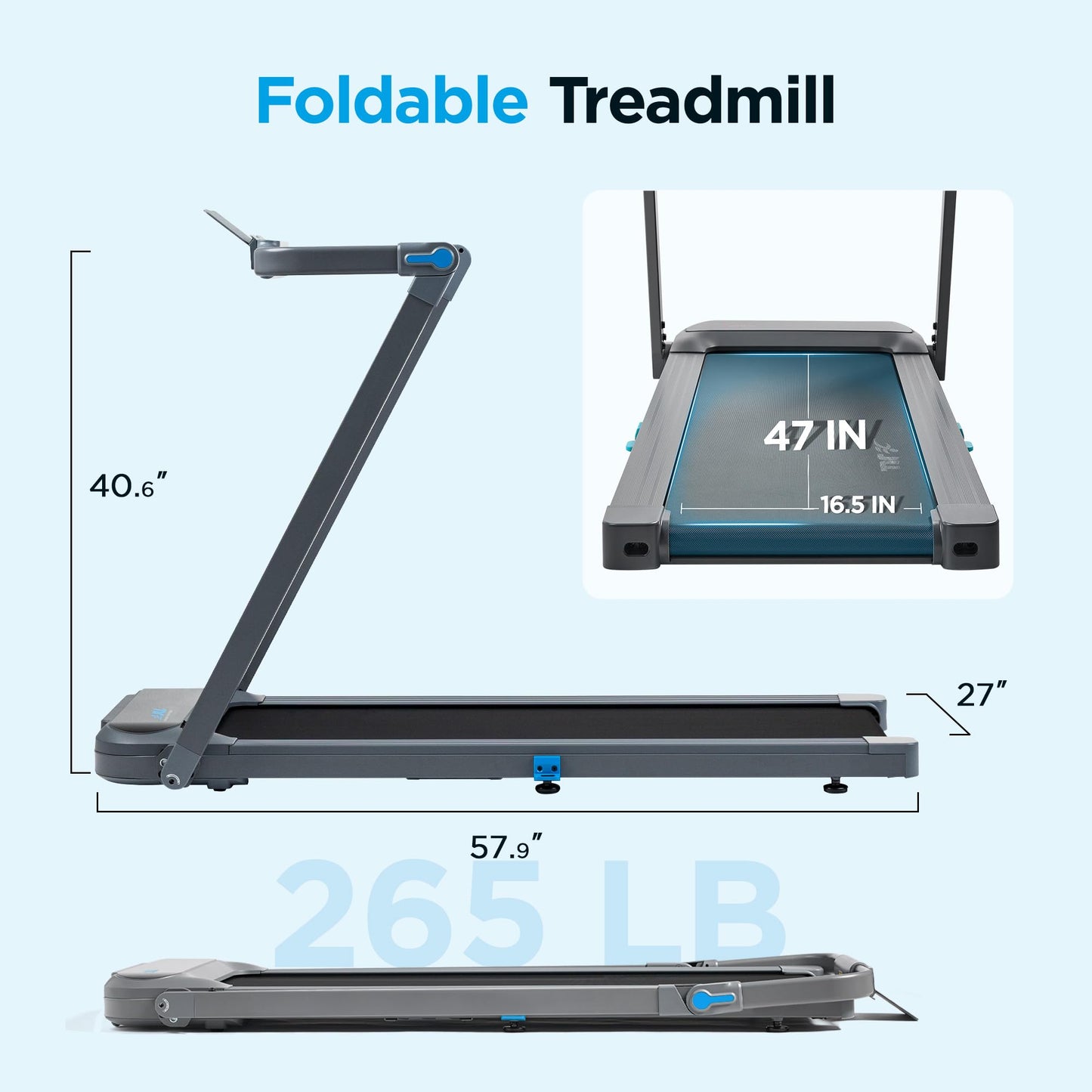 JLL Smart 2 in 1 Walking Treadmill Pad for Home Exercise