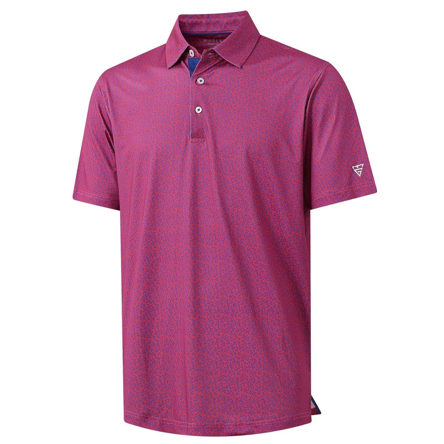 M MAELREG Polo Shirts for Men Quick Dry Fit Short Sleeve Performance Moisture Wicking Print Men’s Golf Shirts