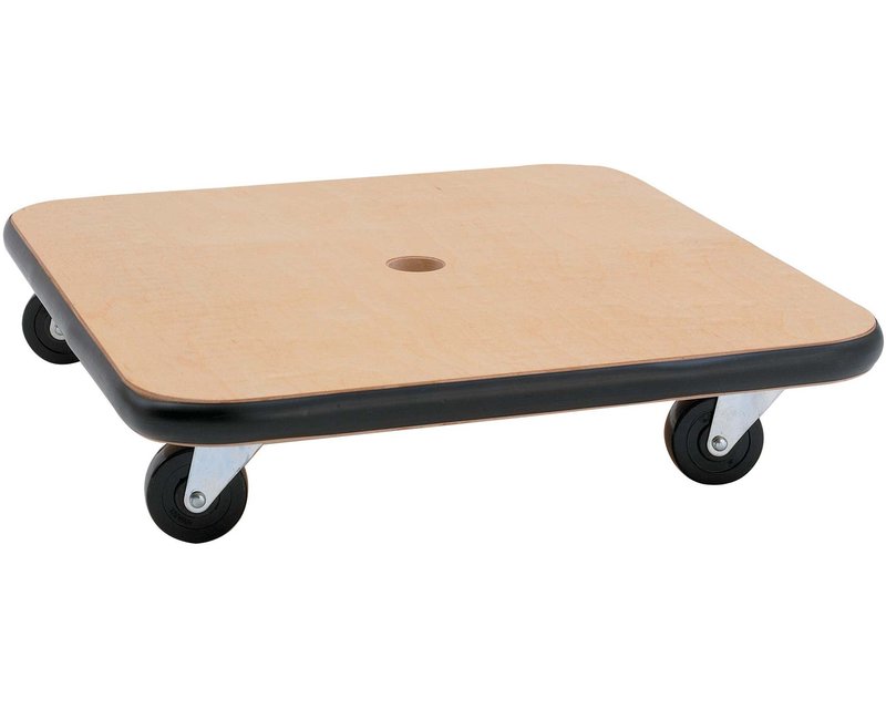 Champion Sports 16" Wood Scooter – Wooden Base with Full Bumper and Non-Marring Swivel Casters for Active Play & PE Class