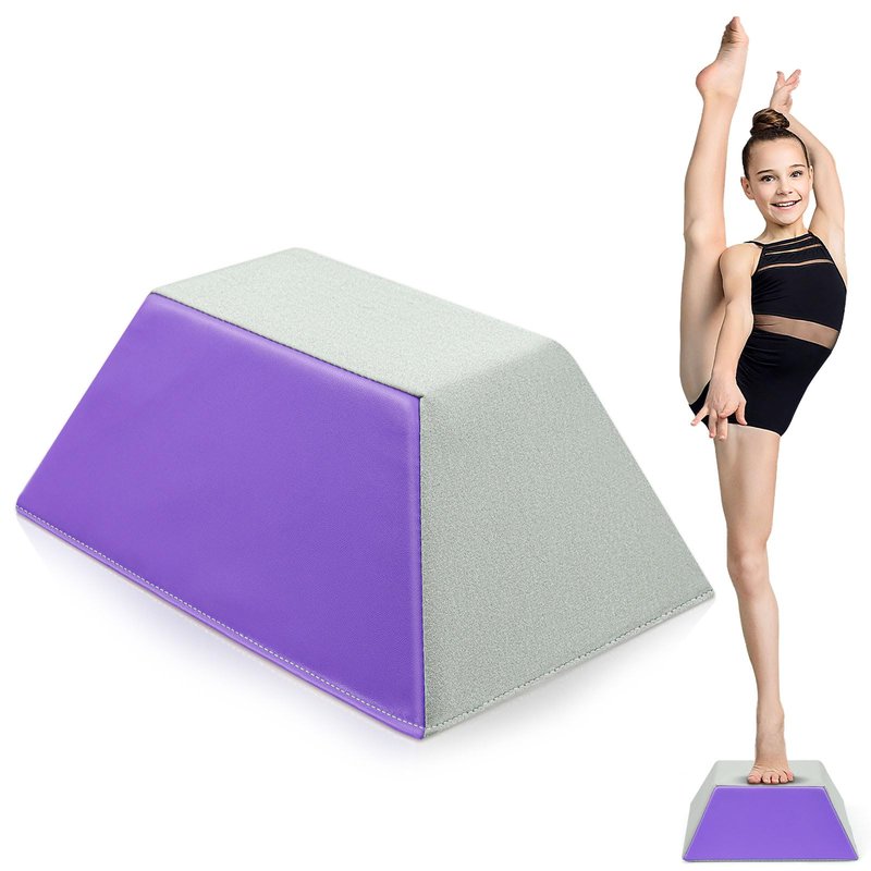 Cheerleading Balance Trainer, Purple, PU Anti-slip, Stunt Stand for Flyers, Balance Training Gymnastics Beam & Core Strength