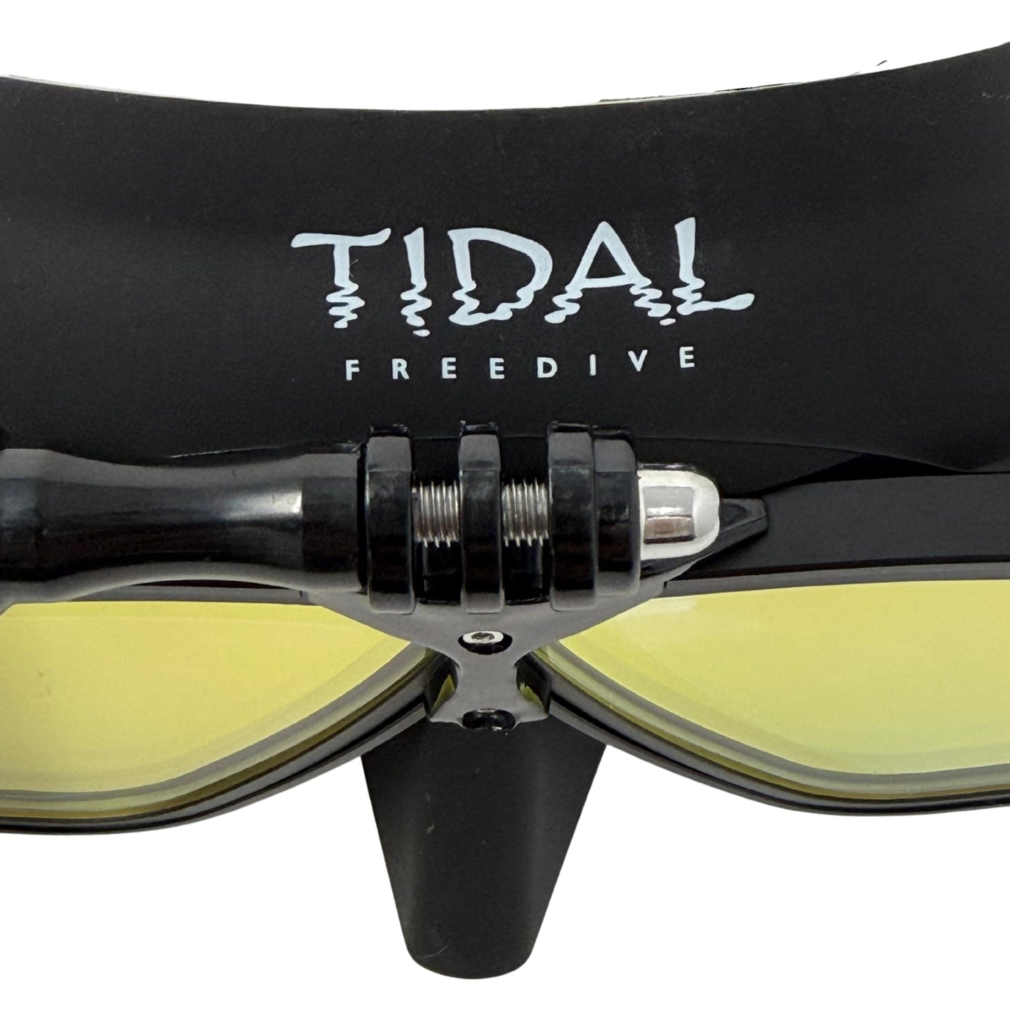 Tidal APEX Freedive Mask with Action Camera Mount- Low Volume Designed for Freediving, Spearfishing, Scuba Diving, and Snorkeling. Advanved Anti-Fog Freediving mask. (Black with Tinted Lens)