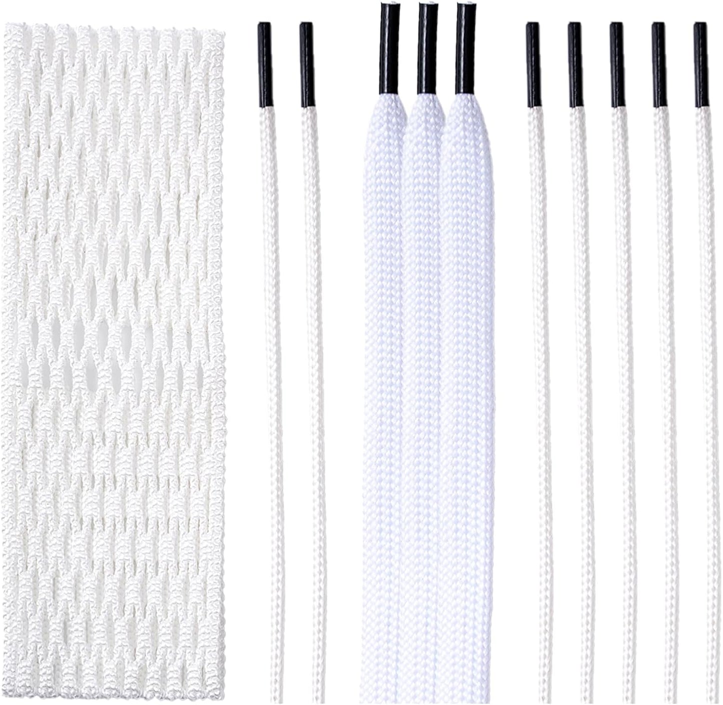 Lacrosse Mesh Stringing Kit - White Semi-Soft Mesh & Durable Strings