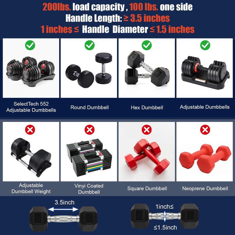 Dumbbell to Barbell Converter Bar, EZ Curl Barbell Adapter with 200LB Capacity, Adjustable Weight Bar for Home Fitness, Fits Standard 1-1.5 Inch Dumbbell Handles for Weight Lifting