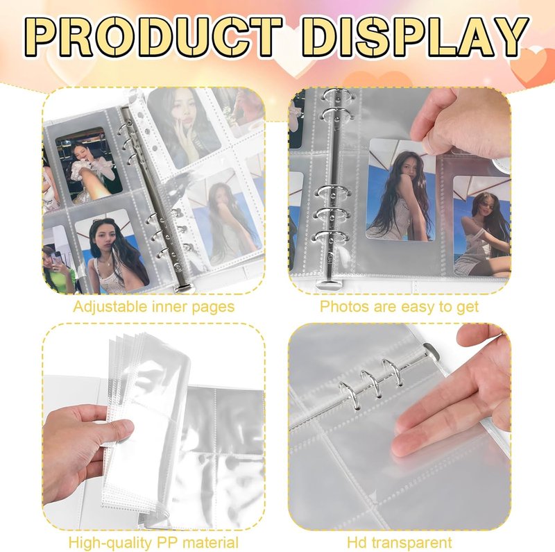 K-Pop Photocard Binder - A5 PU Leather Holder with 200 Pockets | White Trading Card Organizer