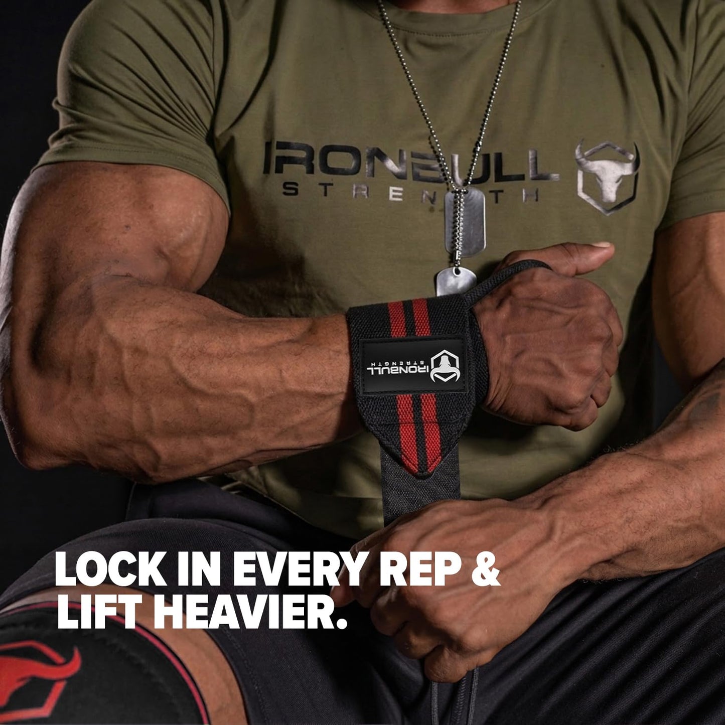 Wrist Wraps for Weightlifting & Powerlifting (18") - Premium Quality Wrist Straps for Weight lifting with Thumb Loop - Best Gym Wrist Wraps for Bench Press, Dip, Triceps & Curls for Men and Women