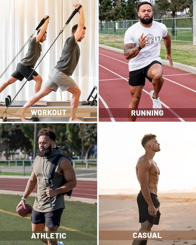 Men's Running Athletic Shorts - 7'' Quick Dry Sports Gym Shorts with Pockets | 2 Pack