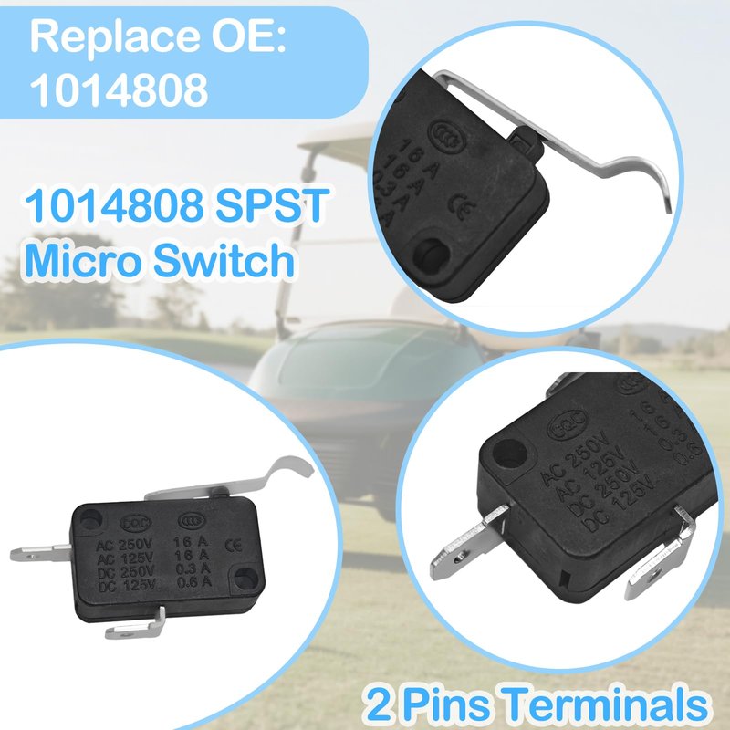 Golf Cart Micro Switch Kit 101979101 & 2Pcs 1014807 & 2Pcs 1014808 for Club Car Golf Cart DS Precedent (1982-up) & Tempo (2018-up)