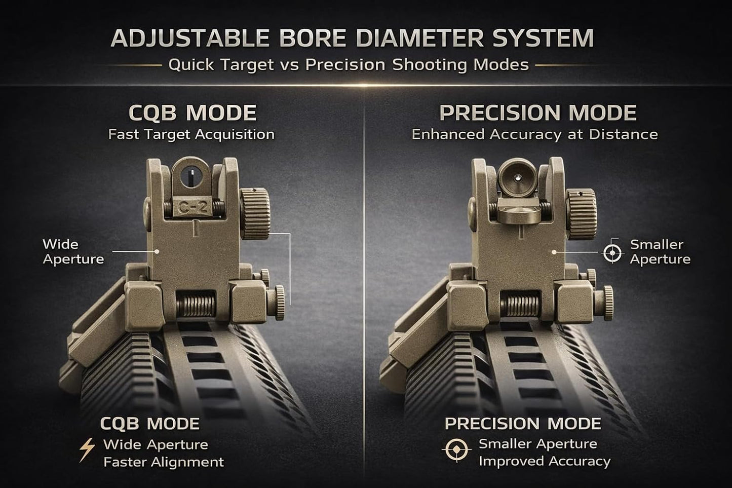 MLOK 5-Slot Mount Kit - 2-Piece Push Button Set with Screws & Allen Wrench | Tactical Accessories