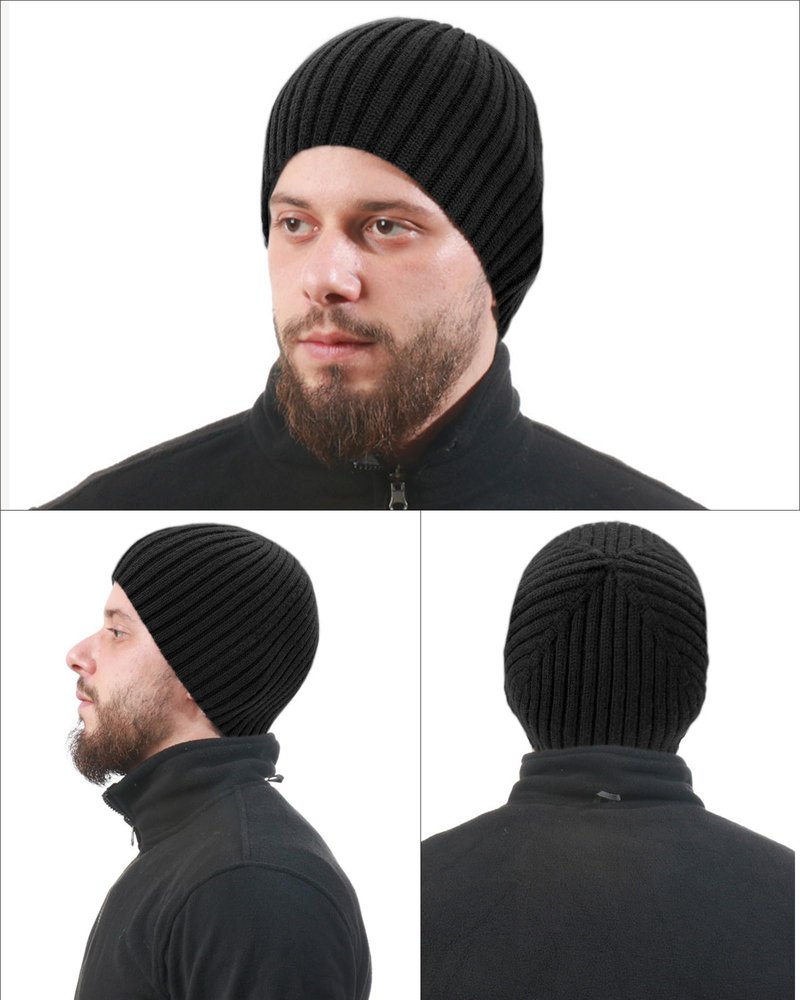 choshion Wool Knit Fisherman Beanie Hats for Men Women,Cuffless Soft Warm Seamless Beanies Toboggan Ski Hat Winter Skull Caps
