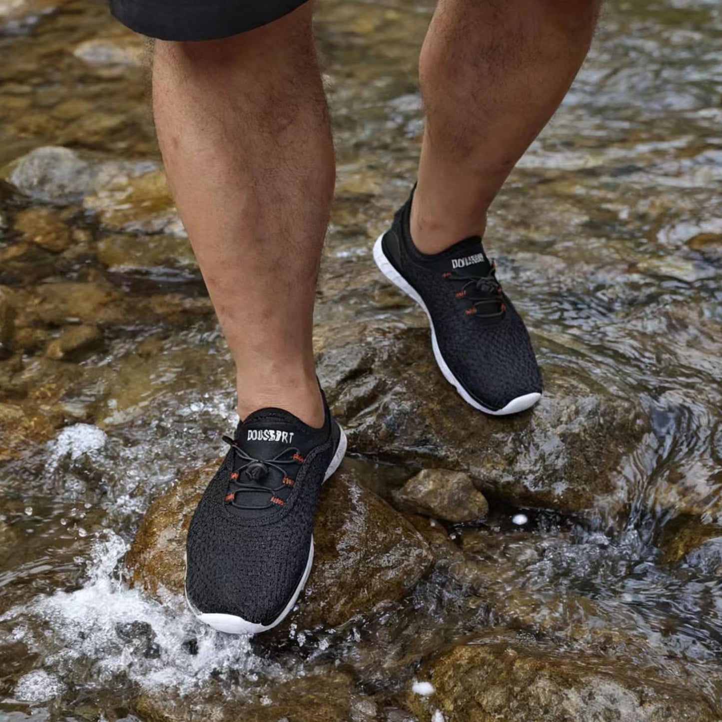 DOUSSPRT Men's Water Shoes Quick Dry for Beach Swim Pool Fishing