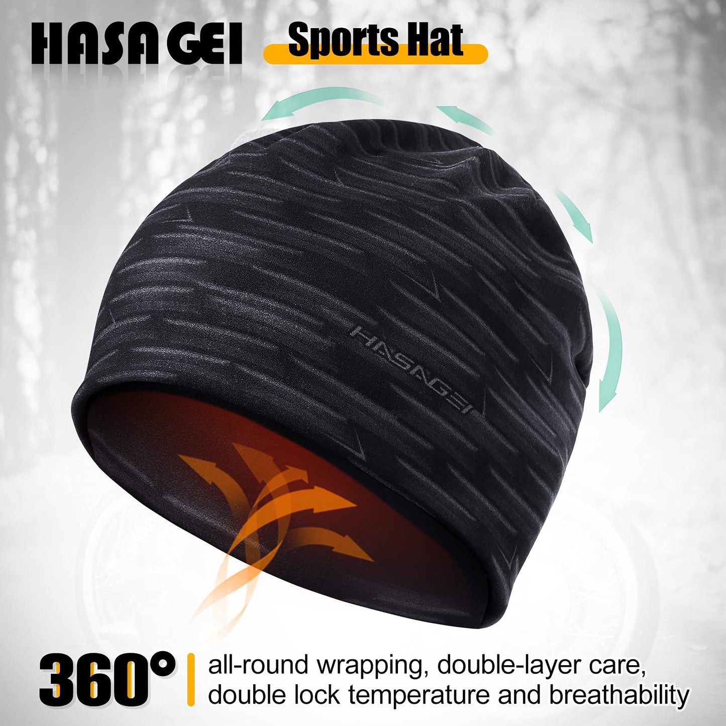 HASAGEI Skull Caps for Men, Women Breathable Helmet Liner, Cycling Cap Under Helmet Lightweight Beanie Hat Cold Season Warm Sports Skull Cap Antistatic Printed Hat