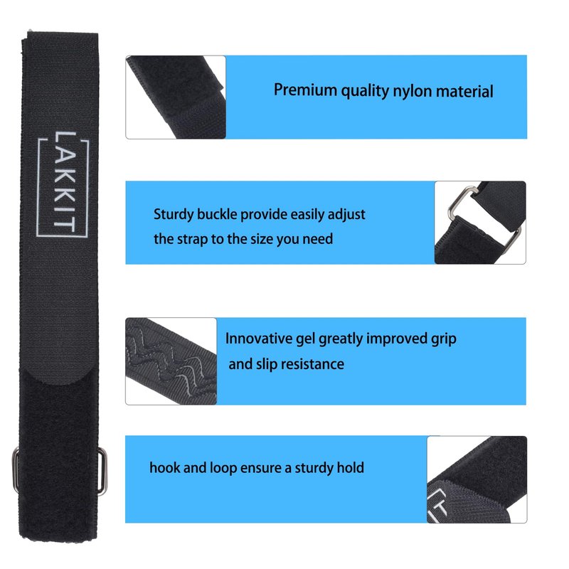 LAKKIT Bike Rack Straps Adjustable Straps 1 inch Wide with Innovative Wavy Gel Bike Wheel Stabilizer Strap Bicycle Rack Tie Down Straps 29.5 inch Length 4Pcs