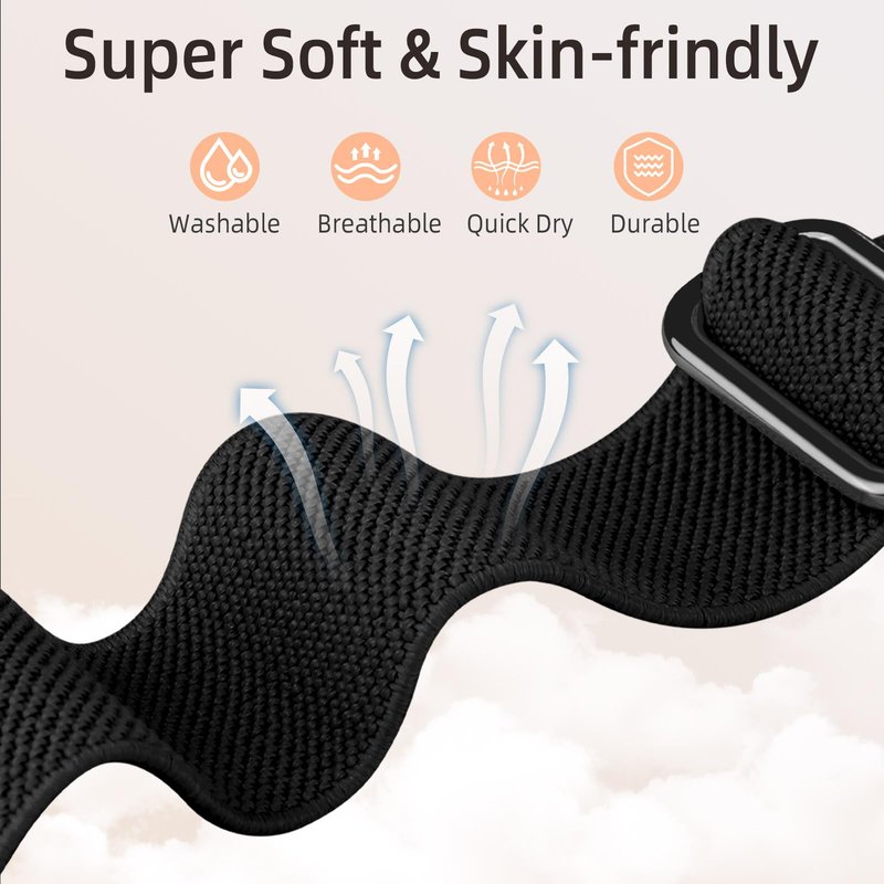 Maledan Elastic Band Compatible for Fitbit Versa 4/ Sense 2/ Versa 3/ Fitbit Sense Bands Men and Women, Adjustable Stretchy Wristband for Fitbit Versa 3 Watch and Fitbit Sense Smartwatch Accesories