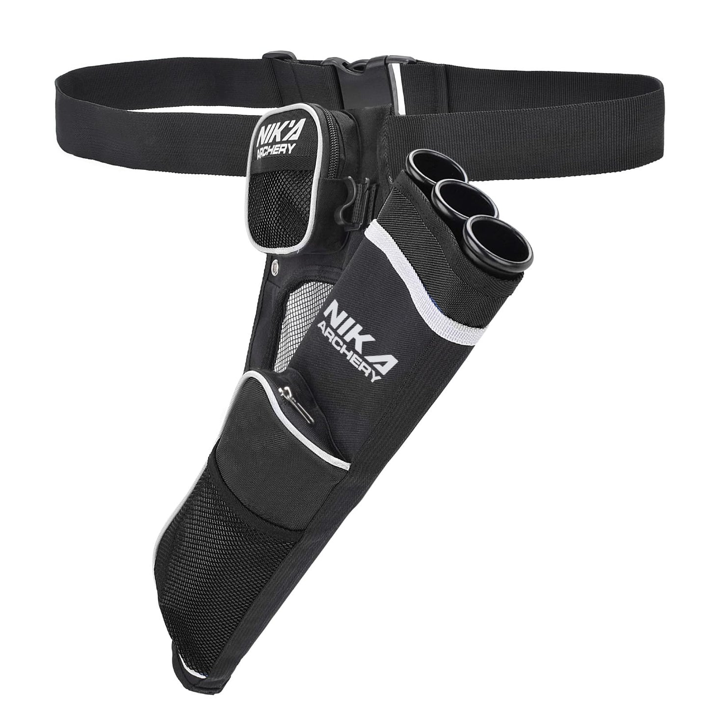 SHENG-RUI Archery Arrow Quiver Holder, L/R 3-Tubes Hip Quiver Arrow Bag with Adjustable Belt for Youth & Adults Arrows Hunting Target Practicing