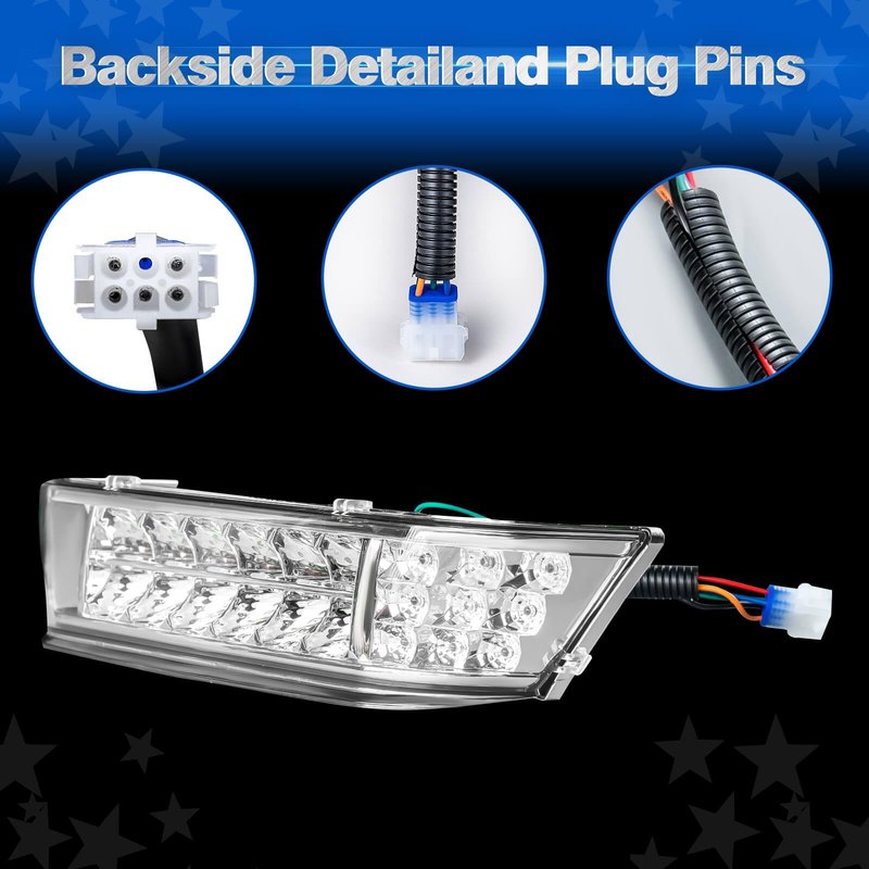 NOKINS Golf Cart LED Headlight Bar for Club Car Precedent 2004-UP Electric Gas Golf Cart, 12V Front Head Light Bar, Replaces OEM 102524801,1025248-01