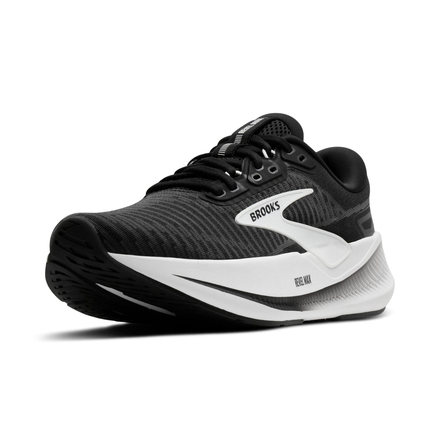 Brooks Women’s Revel Max Neutral Running & Walking Shoe - Black/Grey/White - 10 Medium