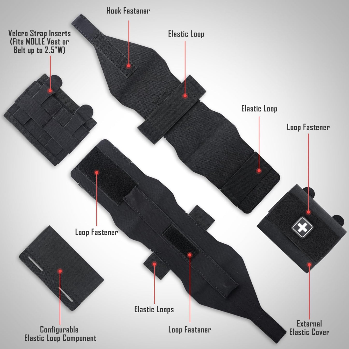 LIVANS Tactical First Aid Micro Trauma Pouch - Small EDC Medical Bag with Tourniquet for Duty Belt | Hunting & Survival Gear