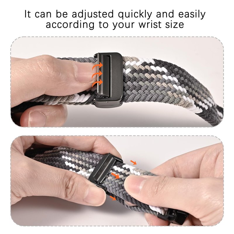 HQzon Elastic Woven Band Compatible with Amazfit T-Rex 3, Metal Magnetic Buckle Sports Replacement Strap Compatible with Amazfit T-Rex 3