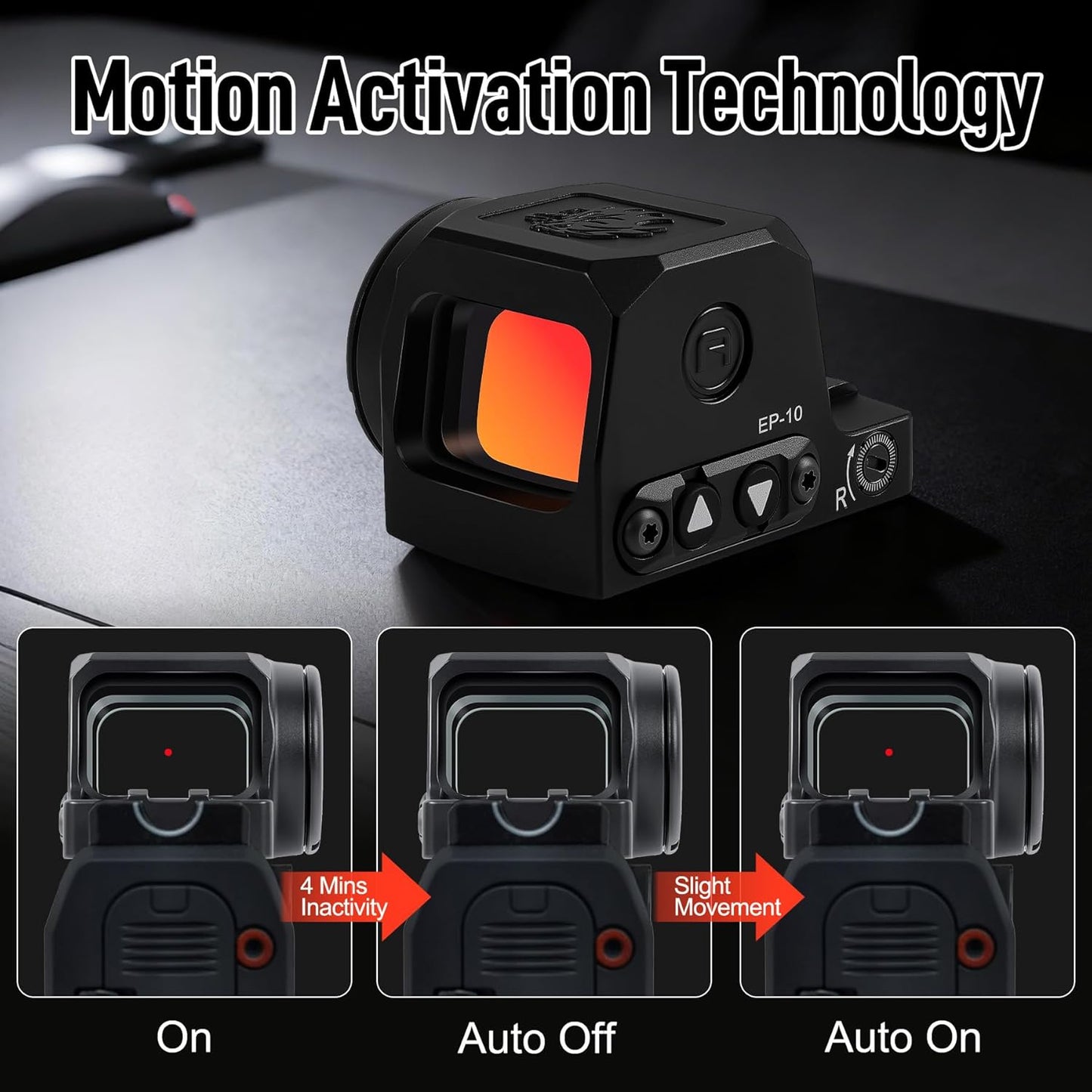GOWUTAR EP-10 Red Dot Sight - Astigmatism-Friendly Micro Reflex with 3 MOA Dot & 48 MOA Circle | RMSc Footprint