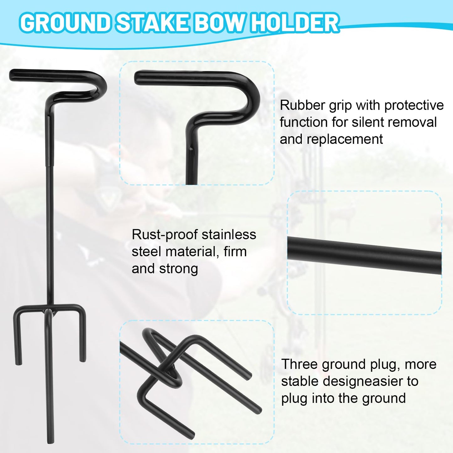 Ground Blind Bow Holder, 2-Pack