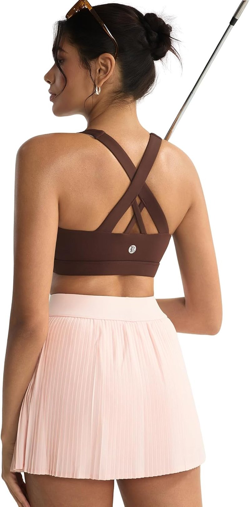 Sports Bras for Women - Padded Criss-Cross Back Design | Medium Support & Removable Cups