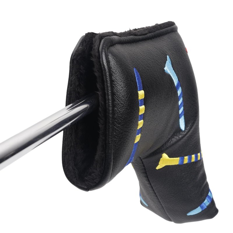 Andux PU Striped Tees Pattern Putter Cover Golf Putter Head Covers (Blade, Black)