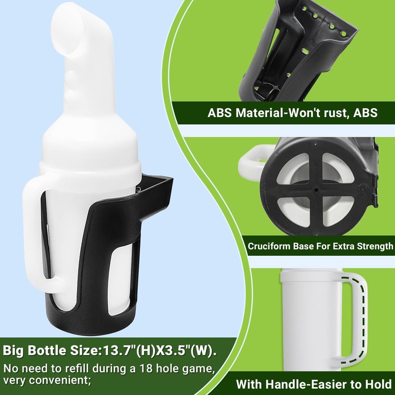Panglong Universal Golf Cart Sand Bottle with Holder, Golf Sand Bottle Suitable for Yamaha Club Car EZGO, Divots Filler Sand & Seed Bottle with Rattle Proof Holder 2PC