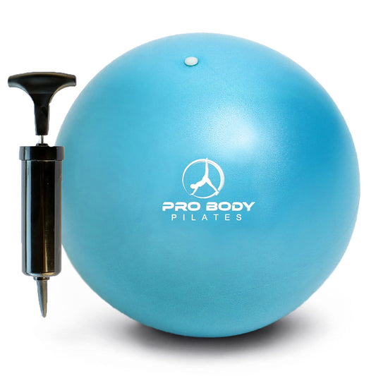 ProBody Pilates Ball Small Exercise Ball w/Pump, 9 Inch Barre Ball, Mini Soft Yoga Ball, Workout Ball for Stability, Barre, Ab, Core, and Physical Therapy Ball at Home Gym & Office (Teal)