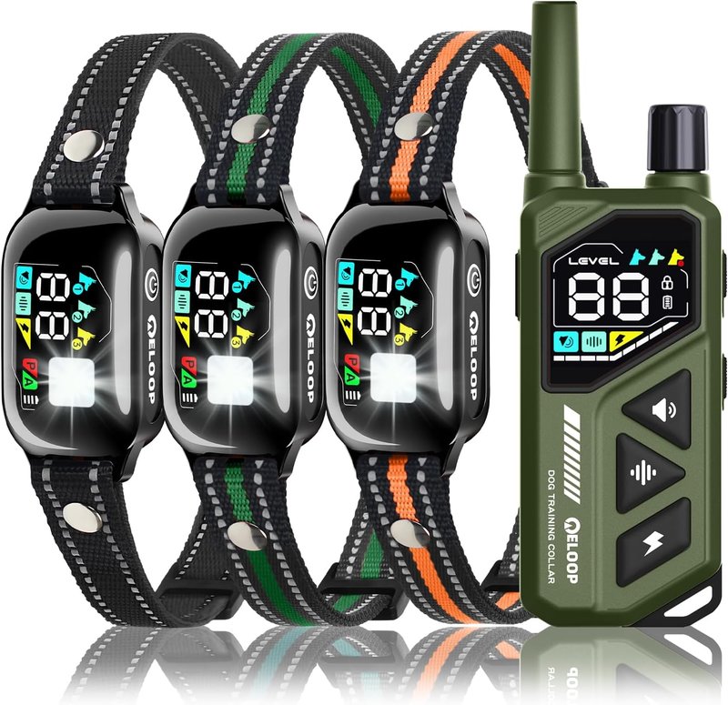 Dog Shock Collar - AI Smart Anti-Barking Training E-Collar with Remote | 3300FT Range, IPX7 Waterproof for All Breeds