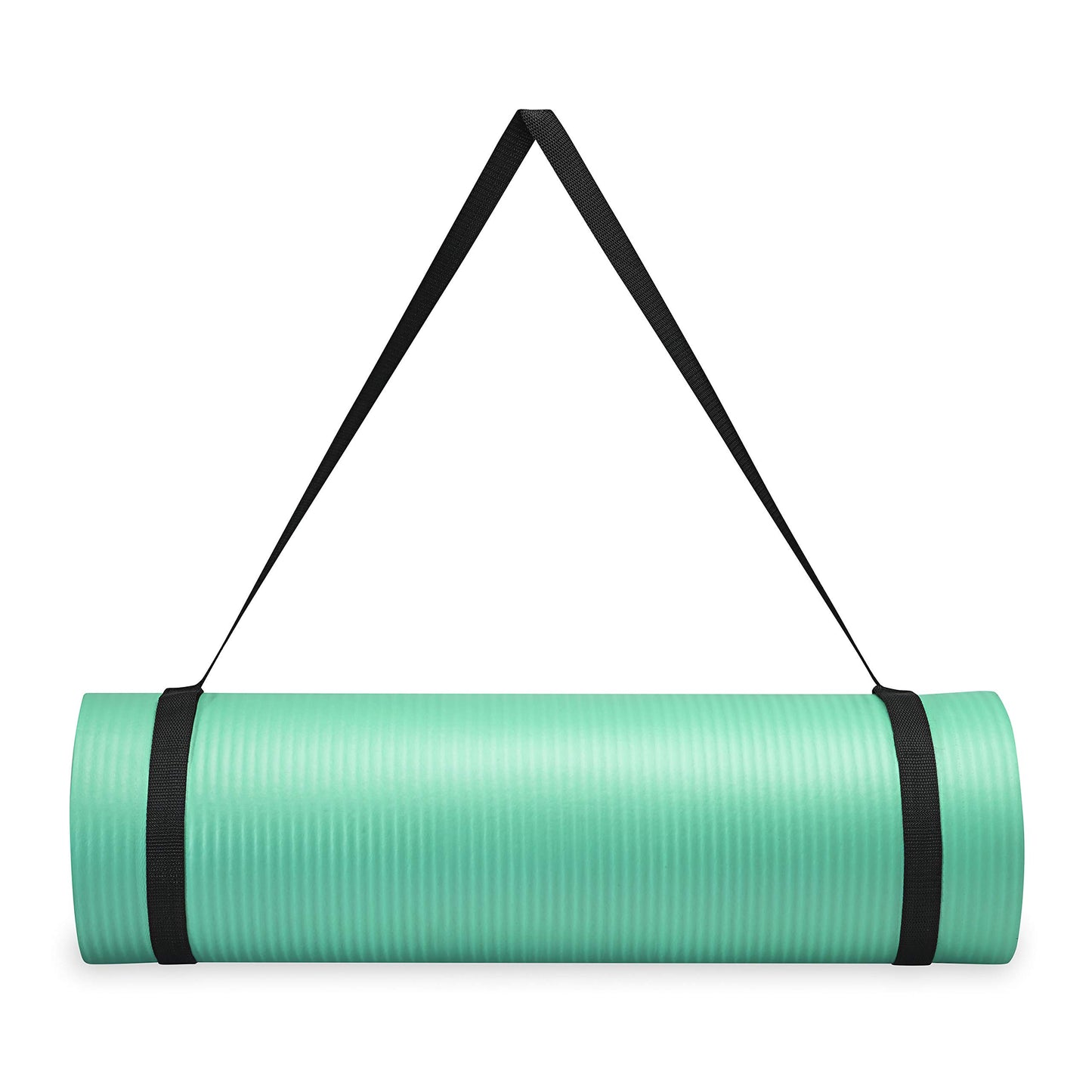 C9 Exercise Mat - 15mm Thick Yoga Mat | Workout Mat for Fitness, Yoga, Pilates, Stretching & Floor Exercises for Women & Men| Includes Carrying Strap (72" L x 24" W x 15mm) - Teal