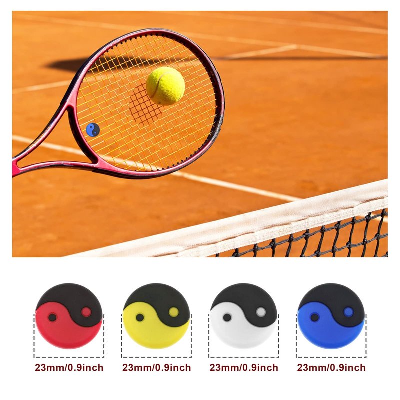 SING F LTD 20PCS Tennis Racket Shock Absorbers Traditional Chinese Tai Chi Yin Yang Pattern Silicone Vibration Dampeners for Tennis Player Sports Enthusiast