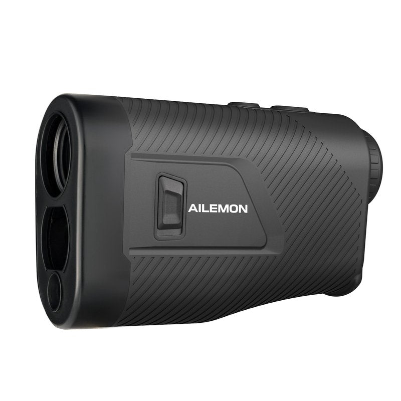AILEMON Golf Rangefinder with Slope Switch, Flag Pole Locking with Pulse Vibration, 6X Magnification Laser Range Finder Golfing & Hunting, 900 Yards Rangefinders with Magnet Stripe (Black)