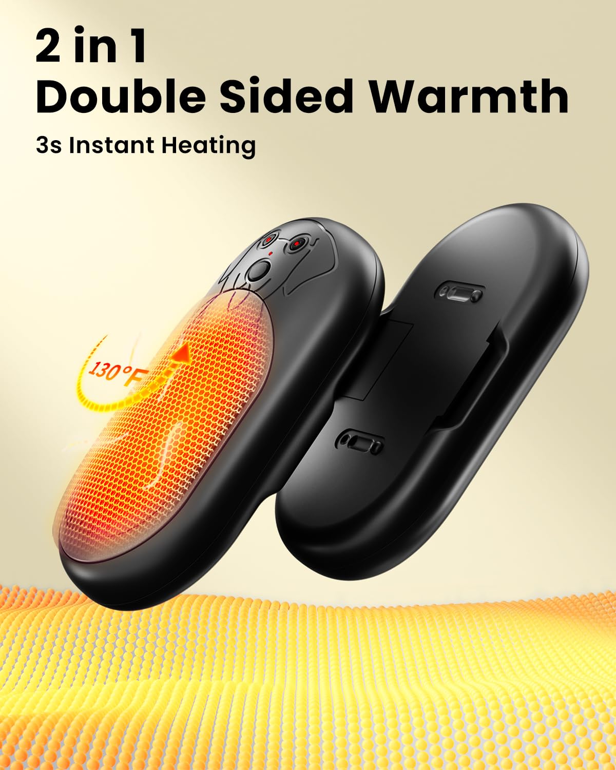 Electric Hand Warmers Rechargeable 2 Pack, 3000Mah*2 Portable Hand Warmer Battery Operated, Fun & Practical & Useful Gifts for Men Chrismas, Outdoor Camping Gifts, Hunting Accessories and Gear