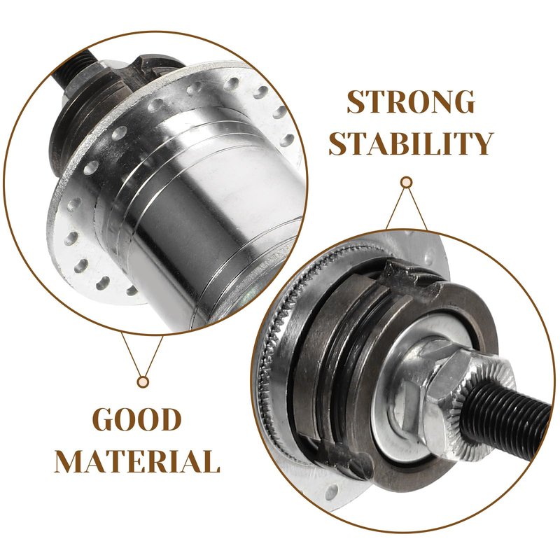 Yardwe 36H Inverted Brake Drum Rear Hub Steel Cycling Wheel Hub for Fixed Gear and Mountain Bikes 7.08X5.51X2.75 Inch Bicycle Rear Brake Kit