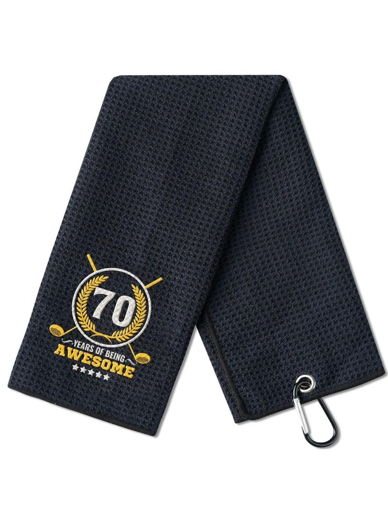 CybGene 70th Birthday Gifts Golf for Men Golfer, Funny Golf Towels for Golf Lovers, Husband, Perfect for Dad, Boss, Grandpa for Birthday