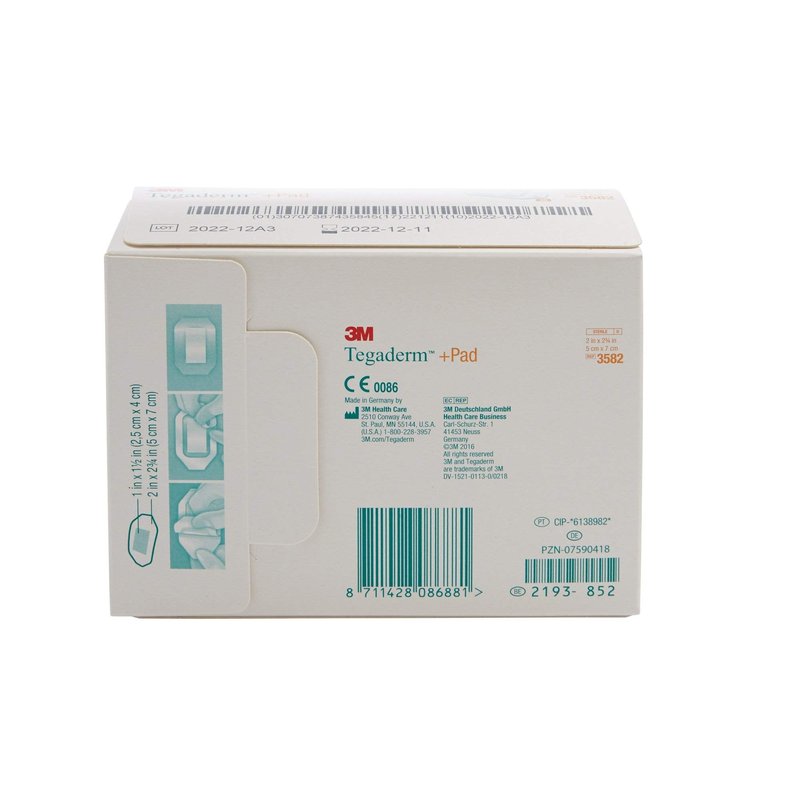 3M Tegaderm Transparent Film Dressing, 2" x 2.75", 50 Count, 1 Pack
