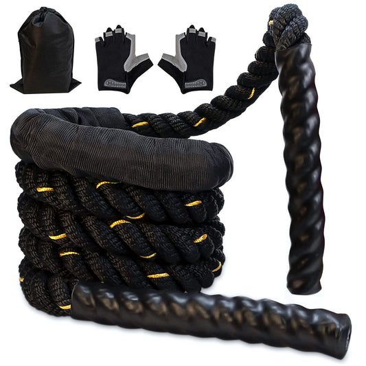 10FT Heavy Weighted Jump Ropes,Heavy Durable Jump Rope Adult Fitness Weighted Ropes Men and Women Whole Body Muscle Exercise to Improve Strength Endurance Training Sports Jumping Rope-2LB