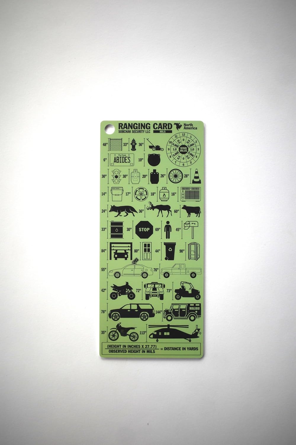 Ranging Card for North American Wildlife - Ideal for Field Use | Durable Design