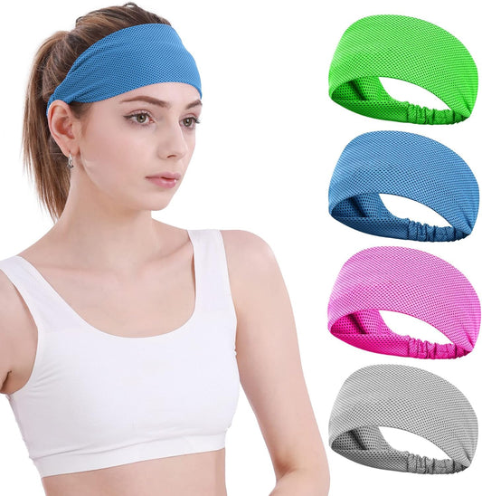 Sweat Bands Headbands Men Women, Sukeen Cooling Sweat Wicking Headbands, Workout Running Headband, Sports Headhands Head Band for Yoga, Golf, Gym, Camping, Running, Tennis