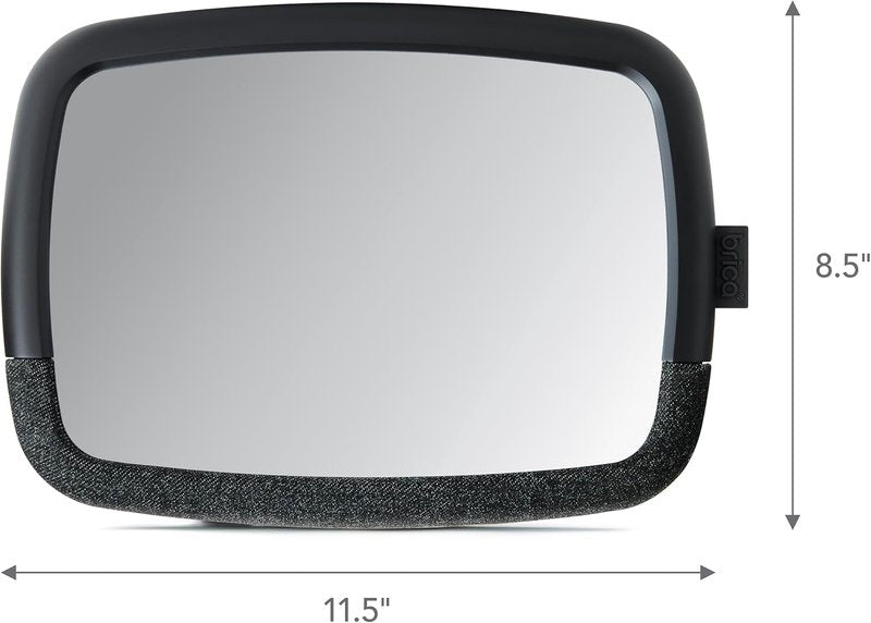 Baby Car Mirror - 360° Adjustable Rear-Facing Auto Mirror for Safety | Black