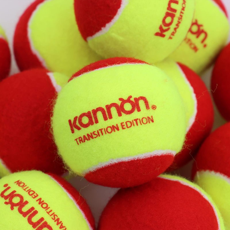 YUESHENG Red Tennis Balls - 75% Low Compression Stage 3 inch Tennis Ball for Beginners Youth Kids Training Practising Playing with Carry Bag (Red-12 Balls)