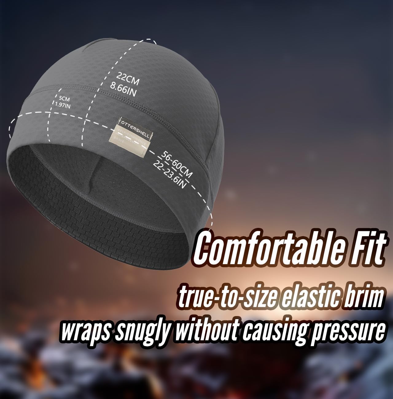 Beanie Skullcap for Men & Women - Thermal Lightweight & Breathable for Running, Skiing, Outdoor Activities