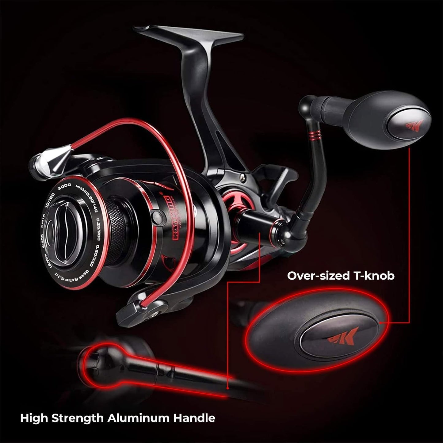 KastKing Sharky Baitfeeder III Spinning Fishing Reel,Size 4000