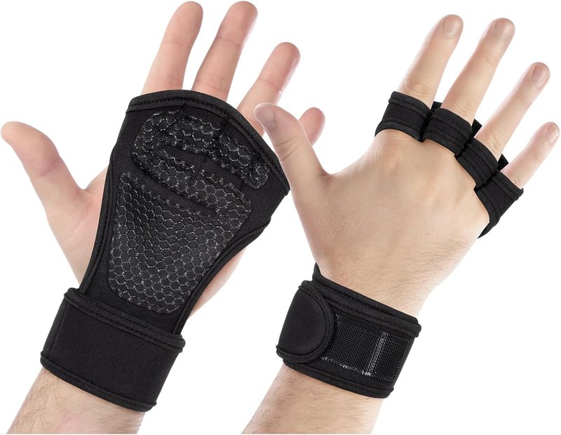 Weightlifting Gym Gloves for Men & Women - Padded Wrist Wraps for Enhanced Grip & Support